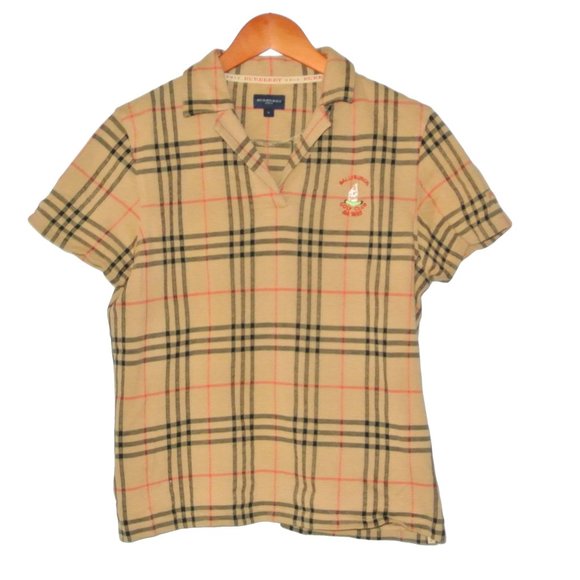 Burberry Other - Burberry Golf Mens Polo Shirt Nova Check Vintage